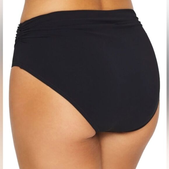Profile by‎ Gottex Tutti Frutti Shirred Black Bikini Bottom Size 16 - Picture 2 of 8